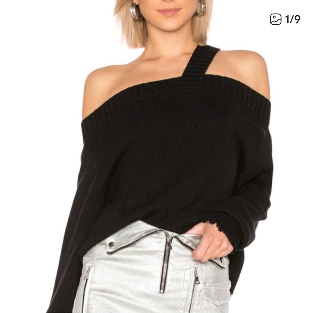 Women’s RtA black off the shoulder sweater size small